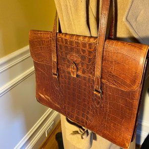 Vintage Mulberry Women's Brown Leather Briefcase